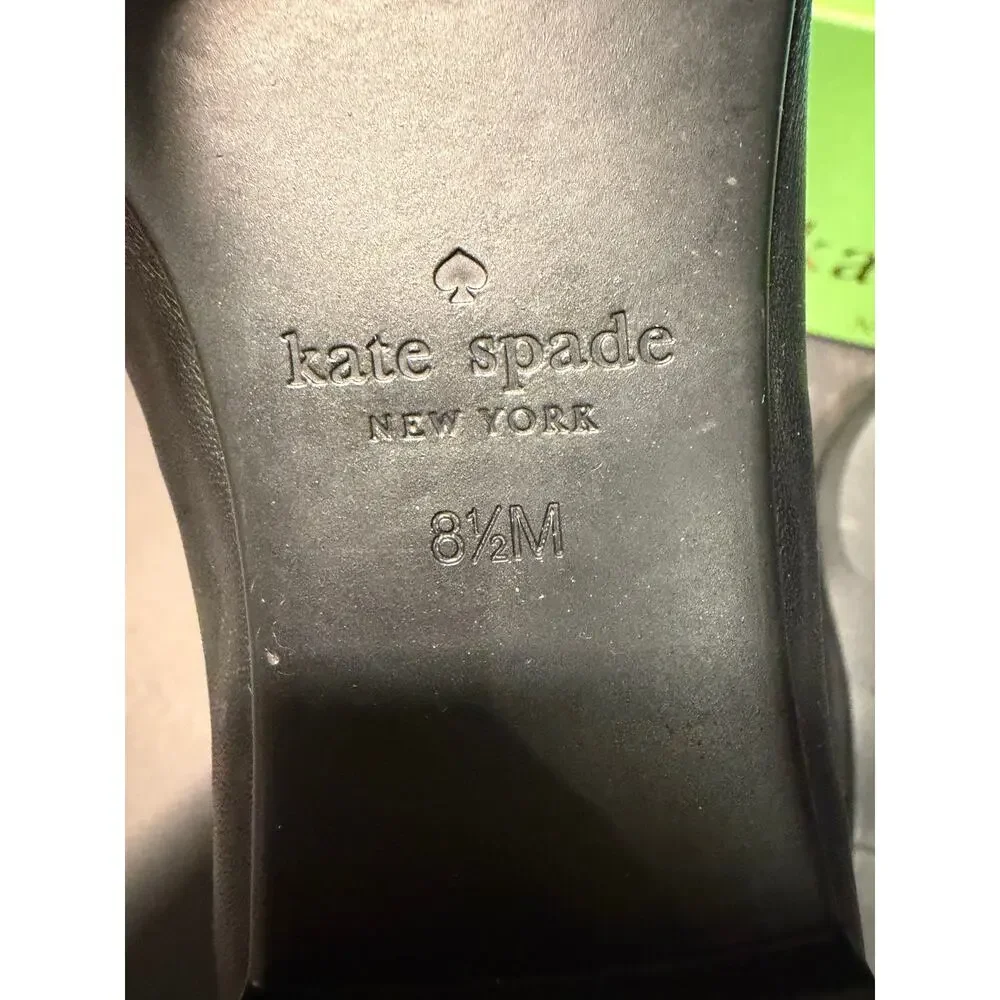 IOB Kate Spade Winthrop Ballerina Flats In Black French Bulldog Sz 8.5